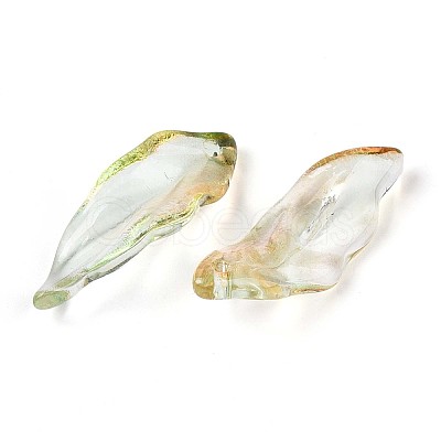 Baking Paint Transparent Glass Pendants DGLA-N014-02C-1