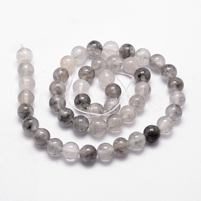 Natural Cloudy Quartz Beads Strands G-G735-37-8mm-1