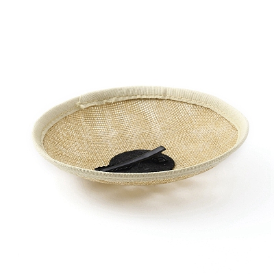 Cotton & Felt Round Fascinator Hat Base for Millinery AJEW-WH0342-56B-1