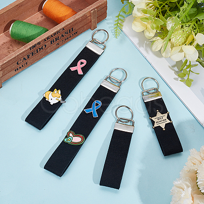 4Pcs 2 Styles Felt Keychain Clasps FIND-GF0009-68-1