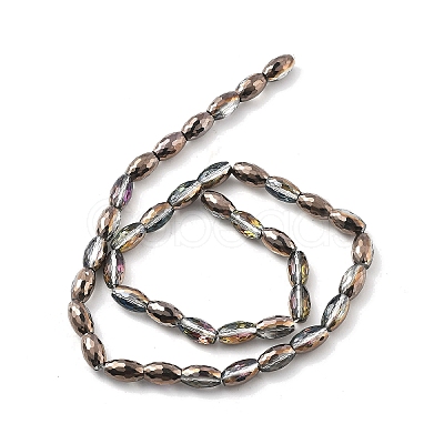 Electroplate Transparent Glass Beads Strands EGLA-M032-02A-FR-1