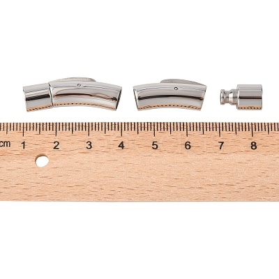 Tarnish Resistant Column 316 Surgical Stainless Steel Bayonet Clasps X-STAS-A021-6mm-1