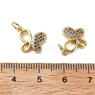 Brass Micro Pave Cubic Zirconia Pendants KK-Z114-06G-1