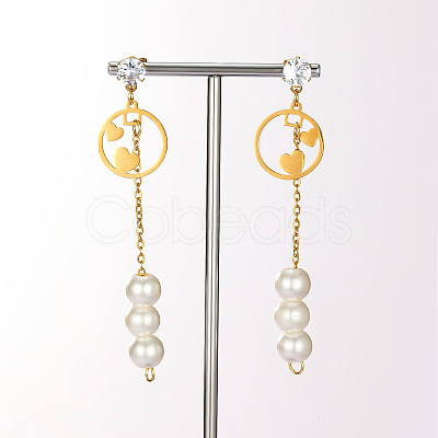 Sweet Tassel 201 Stainless Steel Stud Earrings SA4259-1-1
