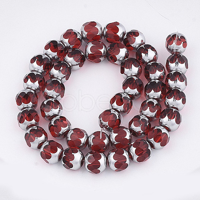 Electroplate Glass Beads Strands X-EGLA-T019-02A-1