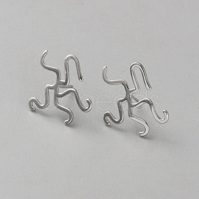 Anti-Tarnish Rhomdium Plated Sterling Silver Studs Earrings Findings STER-WH0061-38P-1