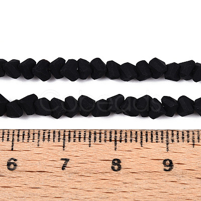 Frosted Opaque Glass Beads Strands GLAA-N017-4mm-01-1