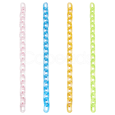 4Pcs 4 Colors Acrylic Cross Chains FIND-WR0002-27A-1