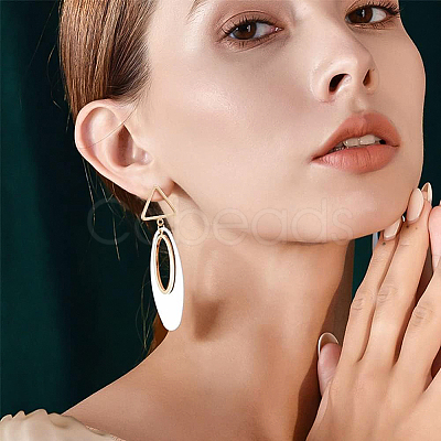 20Pcs 2 Colors Brass Stud Earring Findings KK-BC0008-33-1