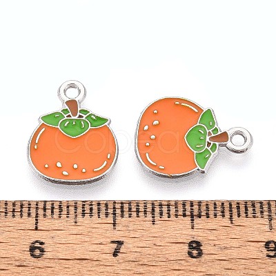 Fruit Alloy Enamel Charms PALLOY-S058-01P-21-1