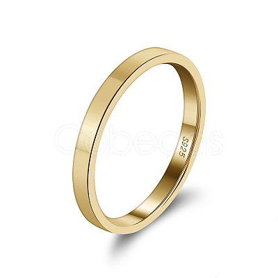 925 Sterling Silver Plain Band Rings RJEW-P099-01B-G-1