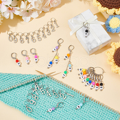 DIY Number 0~9 Knitting Tool Sets HJEW-UN00031-1