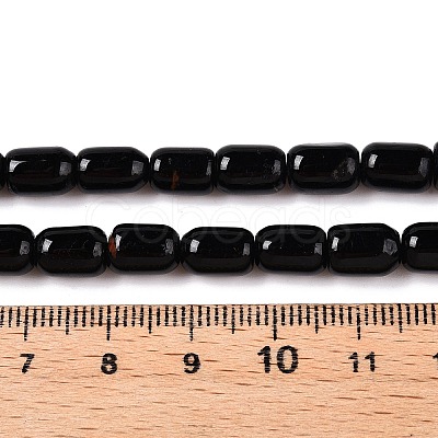 Natural Black Tourmaline Beads Strands G-G980-48-1