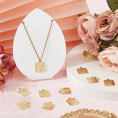 10Pcs Brass Pendants KK-BBC0023-76-1