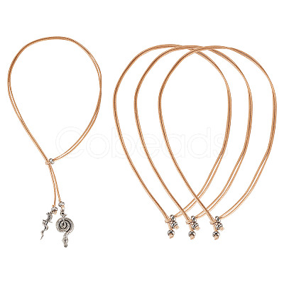 Waxed Polyester Cord Slider Necklace Making NJEW-TAC0018-03-1