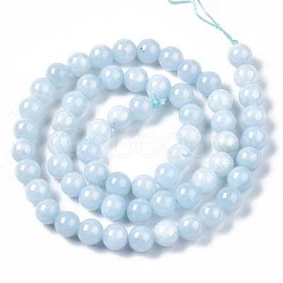Natural Chalcedony Beads Strands X-G-S333-6mm-004-1