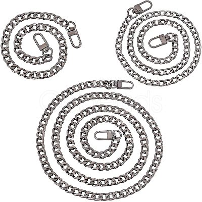 3 Strand 3 Style Iron Chain Bag Strap FIND-WR0002-59-1