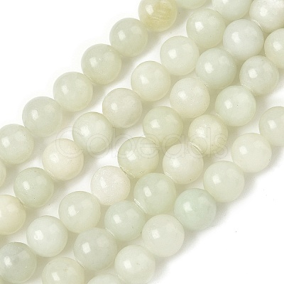 Natural Xiuyan Jade Beads Strands G-Z085-A01-6mm-1