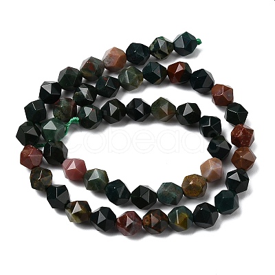 Natural Bloodstone/Heliotrope Beads Strands G-Z119-A16-02-1