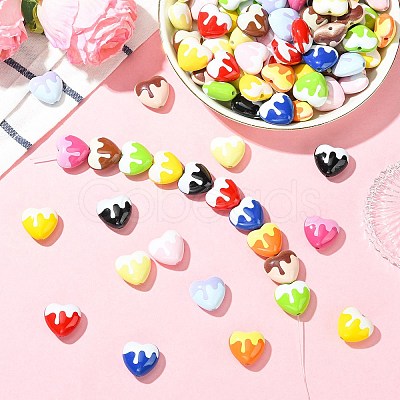 Baking Paint Opaque Acrylic Beads OACR-CJZ0001-01-1