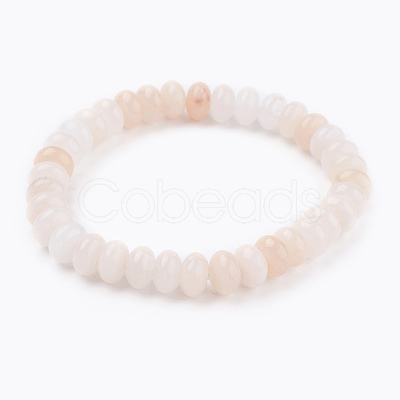 Natural Pink Aventurine Beads Stretch Bracelets BJEW-JB03376-03-1