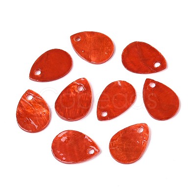Spray Painted Capiz Shell Charms SSHEL-T006-10C-1