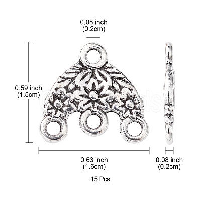 Tibetan Style Alloy Chandelier Component Links FIND-YW0003-90-1