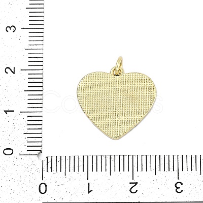 Brass Pave Synthetic Opal Heart Pendants KK-I723-20G-1