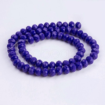Opaque Glass Beads Strands EGLA-F122-8x6mm-NC02-1