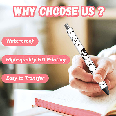 12Pcs Plastic Rub on Transfer Stickers DIY-WH0611-016-1