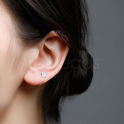 999 Fine Silver Stud Earrings FS-WG1D9DE-06-1