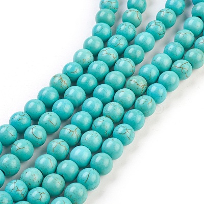 Synthetic Turquoise Beads Strands TURQ-G106-8mm-02D-1