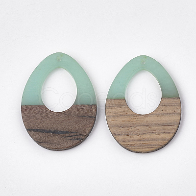 Resin & Walnut Wood Pendants LS-RESI-S358-05C-1