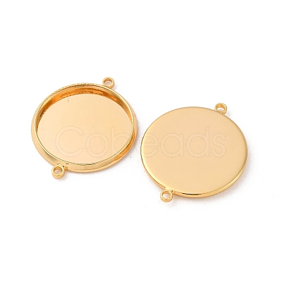 Brass Connector Cabochon Settings KK-F898-21E-G-1