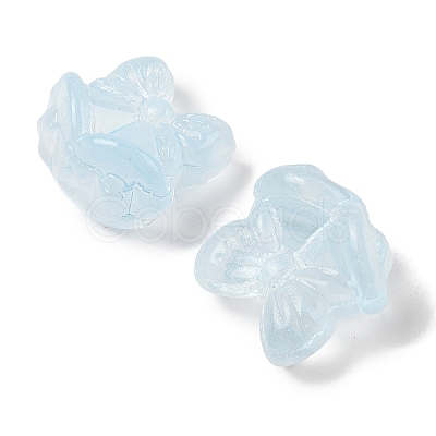 Transparent Spray Paint Glass Beads X-GLAA-Z011-06-1