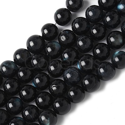 Natural Black Lip Shell Beads Strands SSHEL-C013-01B-1