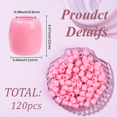 120Pcs Opaque Resin Beads FIND-SC0019-26A-1