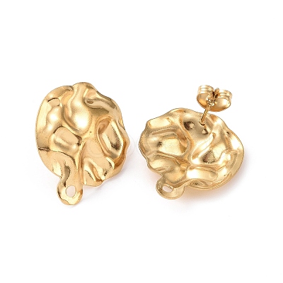 Ion Plating(IP) 304 Stainless Steel Stud Earring Finding STAS-C059-09G-1