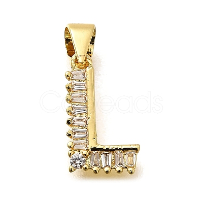 Rack Plating Brass Micro Pave Cubic Zirconia Pendants KK-L226-100G-L-1