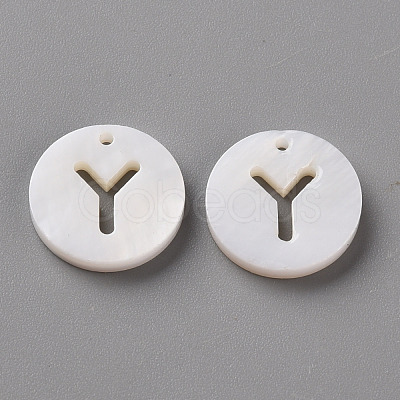 Natural Freshwater Shell Pendants SHEL-Q311-008Y-1