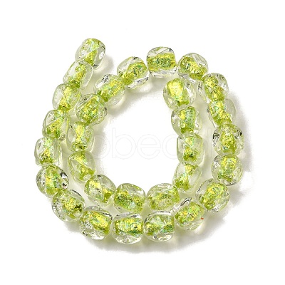 Handmade Foil Lampwork Beads Strands FOIL-C002-01H-1