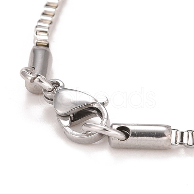 Tarnish Resistant Men's Box Chain Necklaces 304 Stainless Steel Necklaces NJEW-507L-4-1