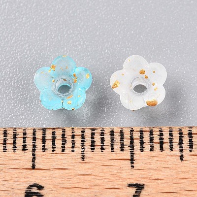 Frosted Transparent Acrylic Beads OACR-N137-72I-1