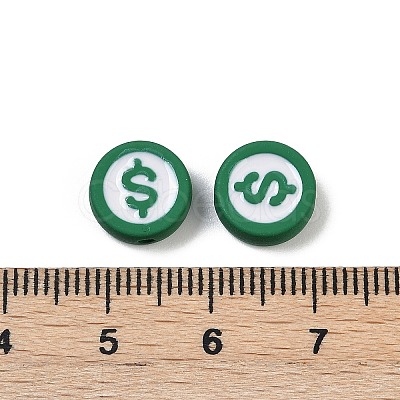 Spray Painted Alloy Beads PALLOY-S038-09A-1
