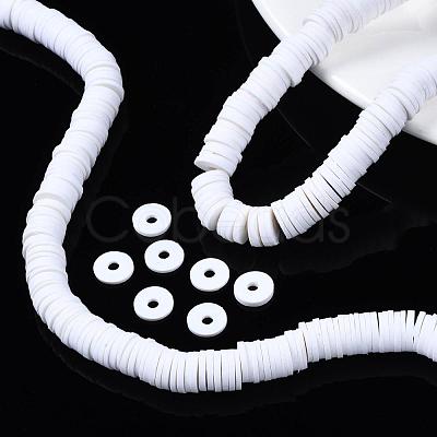 Flat Round Handmade Polymer Clay Beads CLAY-R067-10mm-17-1