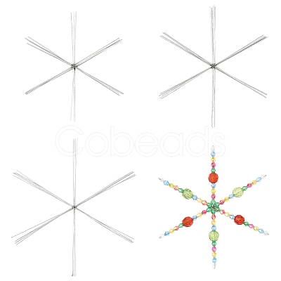 15Pcs 3 Styles Christmas Snowflake Iron Wire Forms IFIN-YW0003-99-1