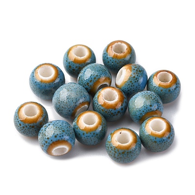 Bright Glazed Porcelain Beads PORC-D300-A39-1