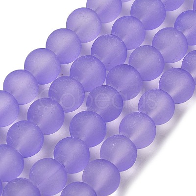 Baking Paint Transparent Glass Bead Strands GLAA-S031-10mm-25-1