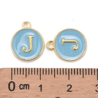 Golden Plated Alloy Enamel Charms ENAM-S118-04J-1