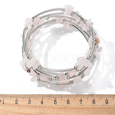 Gemstone Chip Warp Bracelets X-BJEW-JB01517-01-1
